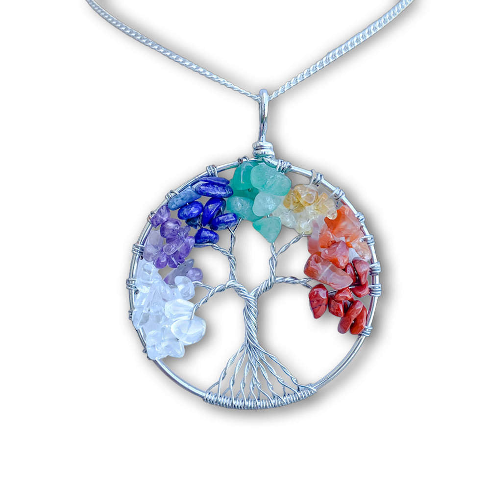 Rainbow Chakra Tree of Life Necklace – The Wistful Woods
