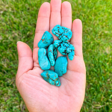 Raw 'Earthy' Turquoise Stone and Copper Pendant