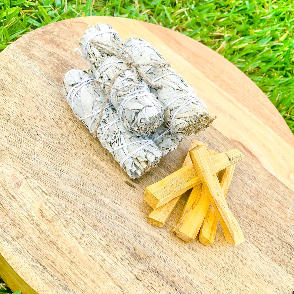 Looking for, where can I buy sustainable harvested White Sage and Palo Santo? Shop at Magic Crystals for Smudging and Purifying. Palo santo sticks and white sage. white sage smudge kit is a wonderful thing to do when moving into a new home, after an argument.