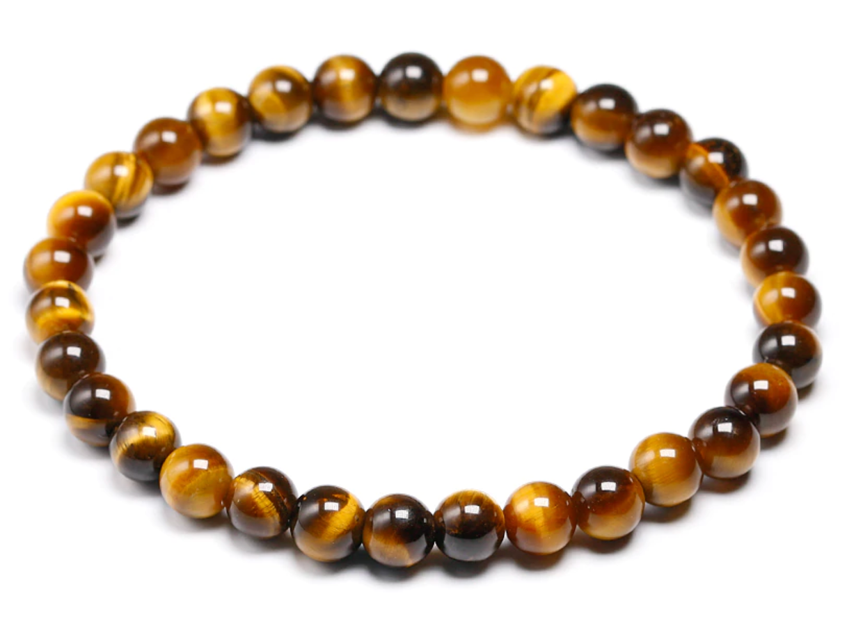 Yellow Tiger Eye Natural Bead Gemstone Bracelet-Bracelets-Magic Crystals