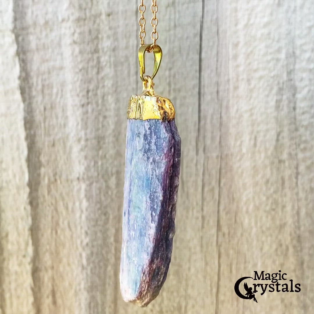 Raw Blue Kyanite Pendant Necklace,Raw Kyanite Jewelry - Magic Crystals