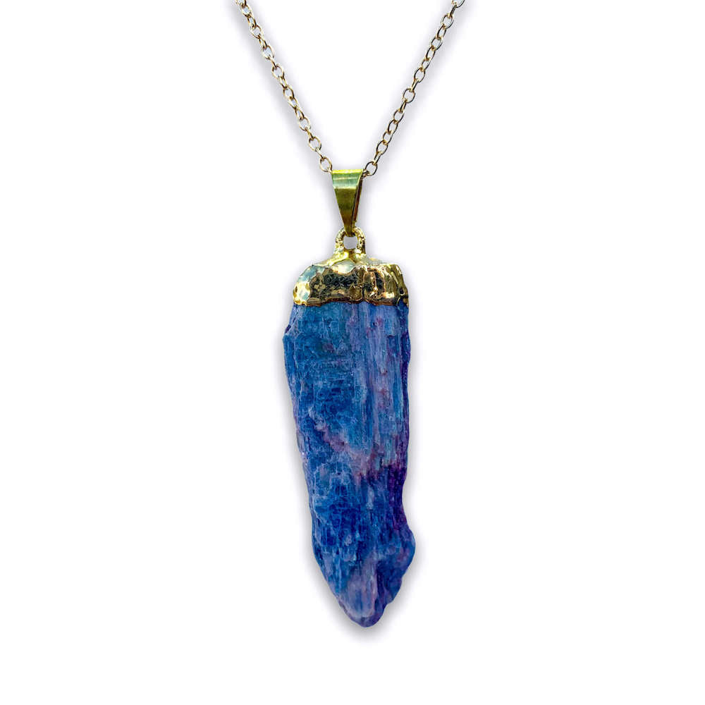 Raw Blue Kyanite Pendant Necklace,Raw Kyanite Jewelry - Magic Crystals